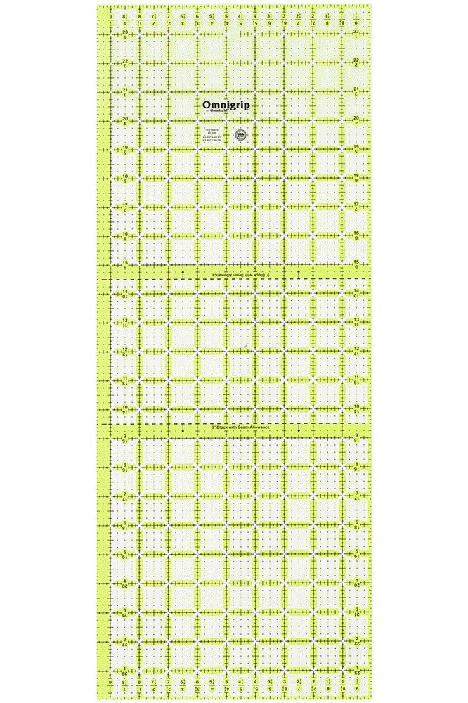 Omnigrid, Neon Non-Slip Rectangle Ruler Omnigrid, Neon Non-Slip Rectangle Ruler