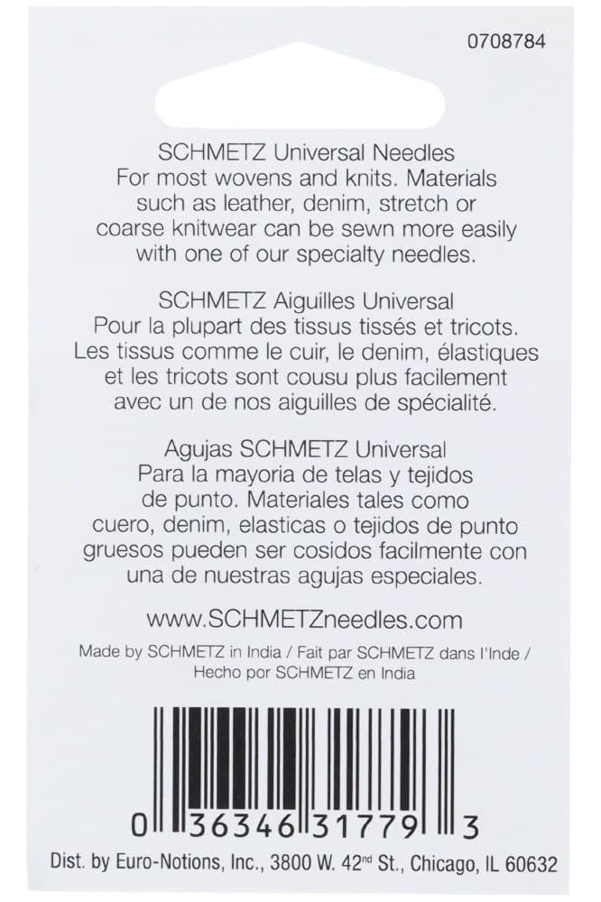Schmetz 130/705H Universal Needles 5pk Schmetz 130/705H Universal Needles 5pk