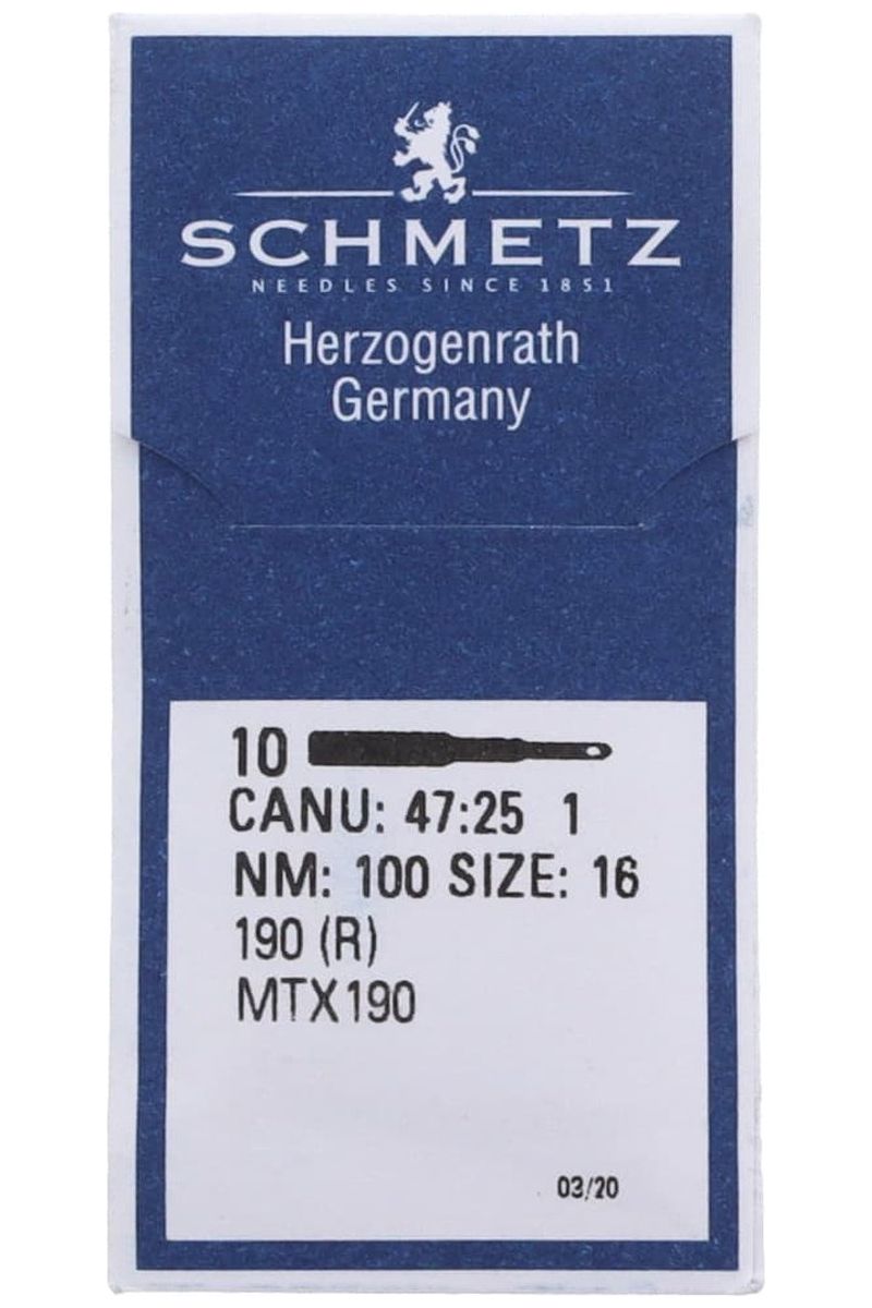 Schmetz 190 R MTx190 Industrial Needles - 10/Pkg Schmetz 190 R MTx190 Industrial Needles - 10/Pkg