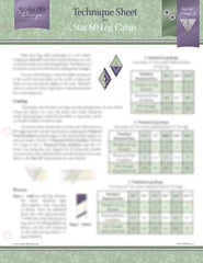 Star 60 Log Cabin Technique Sheet Star 60 Log Cabin Technique Sheet
