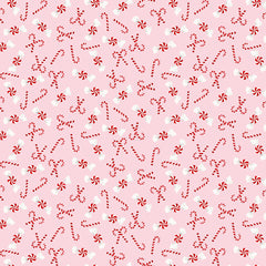 Clothworks Santa Paws-Pink Clothworks Santa Paws-Pink