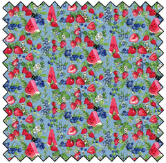 Sweet Summer Berry Blossoms-BLUE Sweet Summer Berry Blossoms-BLUE