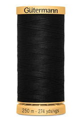 Natural Cotton 50wt 250m 5ct BLACK Natural Cotton 50wt 250m 5ct BLACK