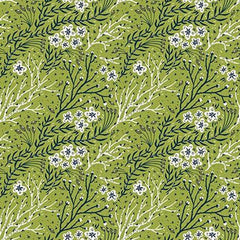 Whimsy - Lush Green Yardage (Sold By 1/2 Meter) Whimsy - Lush Green Yardage (Sold By 1/2 Meter)