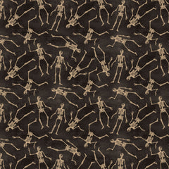 Clothworks Gothic Halloween-Skeletons Black Clothworks Gothic Halloween-Skeletons Black