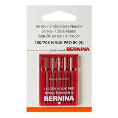 Bernina Jersey/Embroidery Needles 130/705 H SUK PRO - 5/PKG Bernina Jersey/Embroidery Needles 130/705 H SUK PRO - 5/PKG