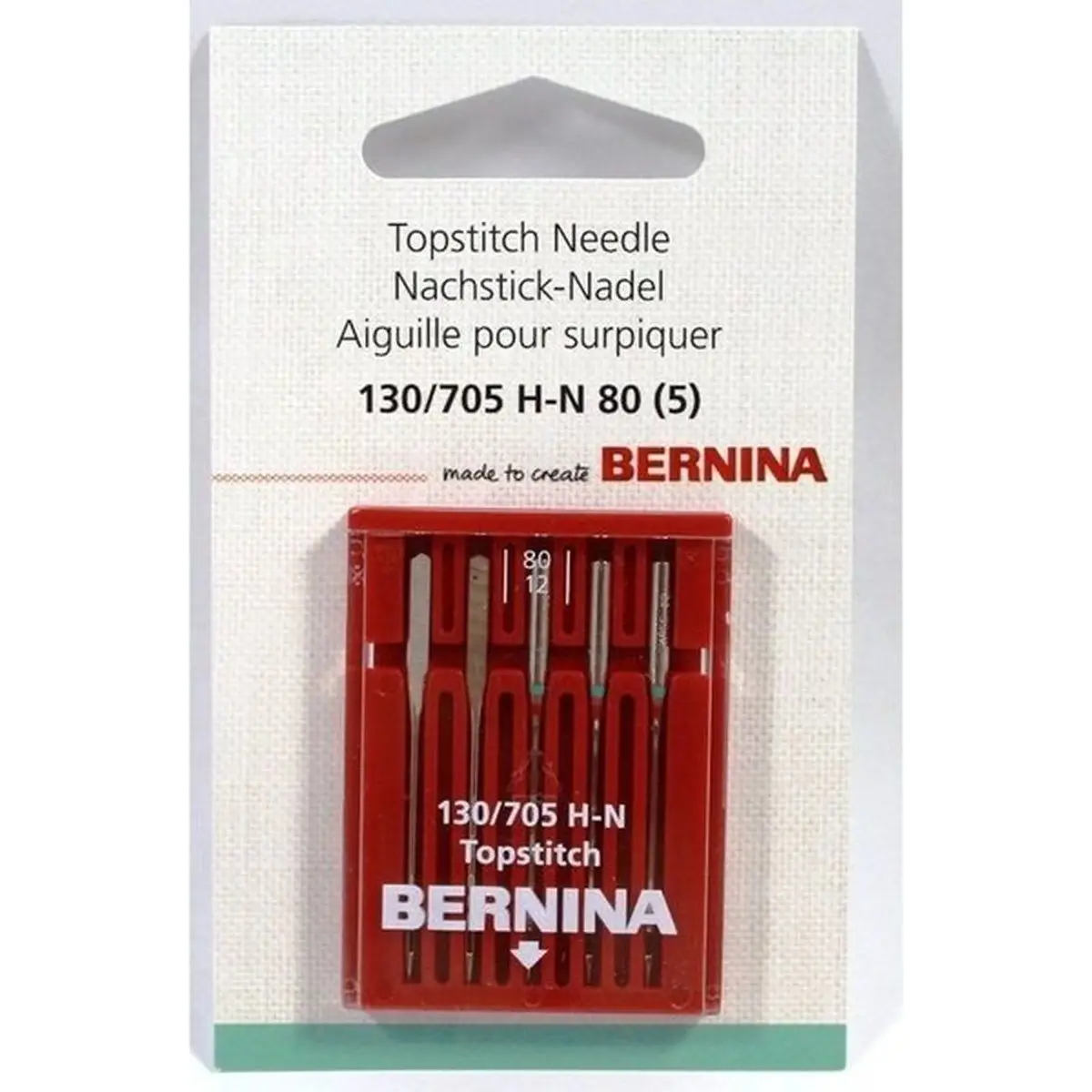 Bernina Topstitch Needle 130/705 H-N 5/pk Bernina Topstitch Needle 130/705 H-N 5/pk