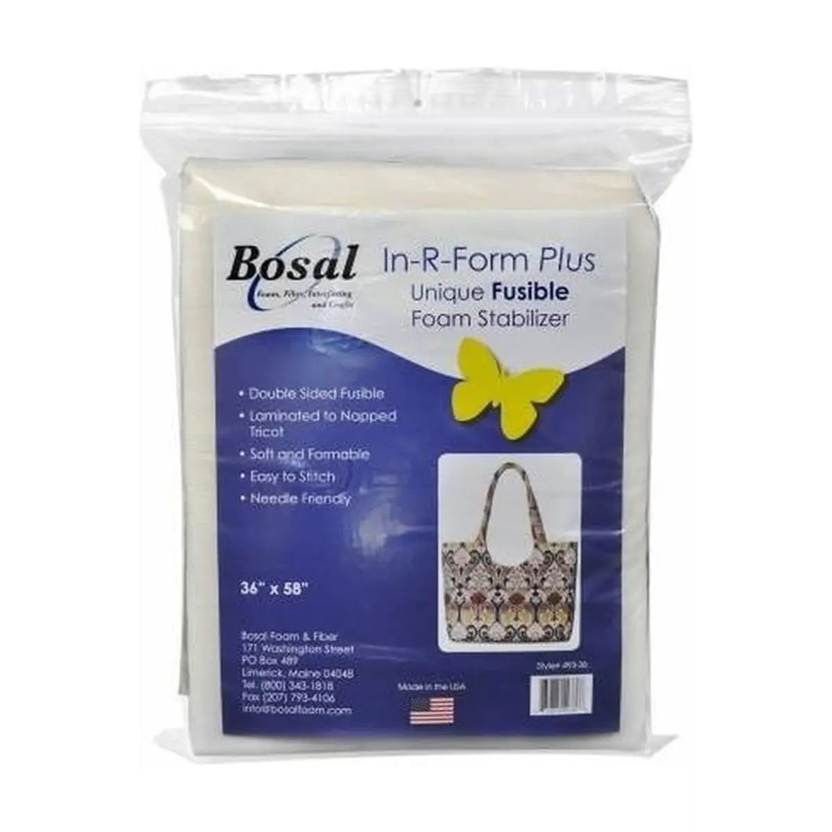 Bosal In-R-Form Plus Double Sided Fusible Foam Stabilizer 36in x 58in Bosal In-R-Form Plus Double Sided Fusible Foam Stabilizer 36in x 58in