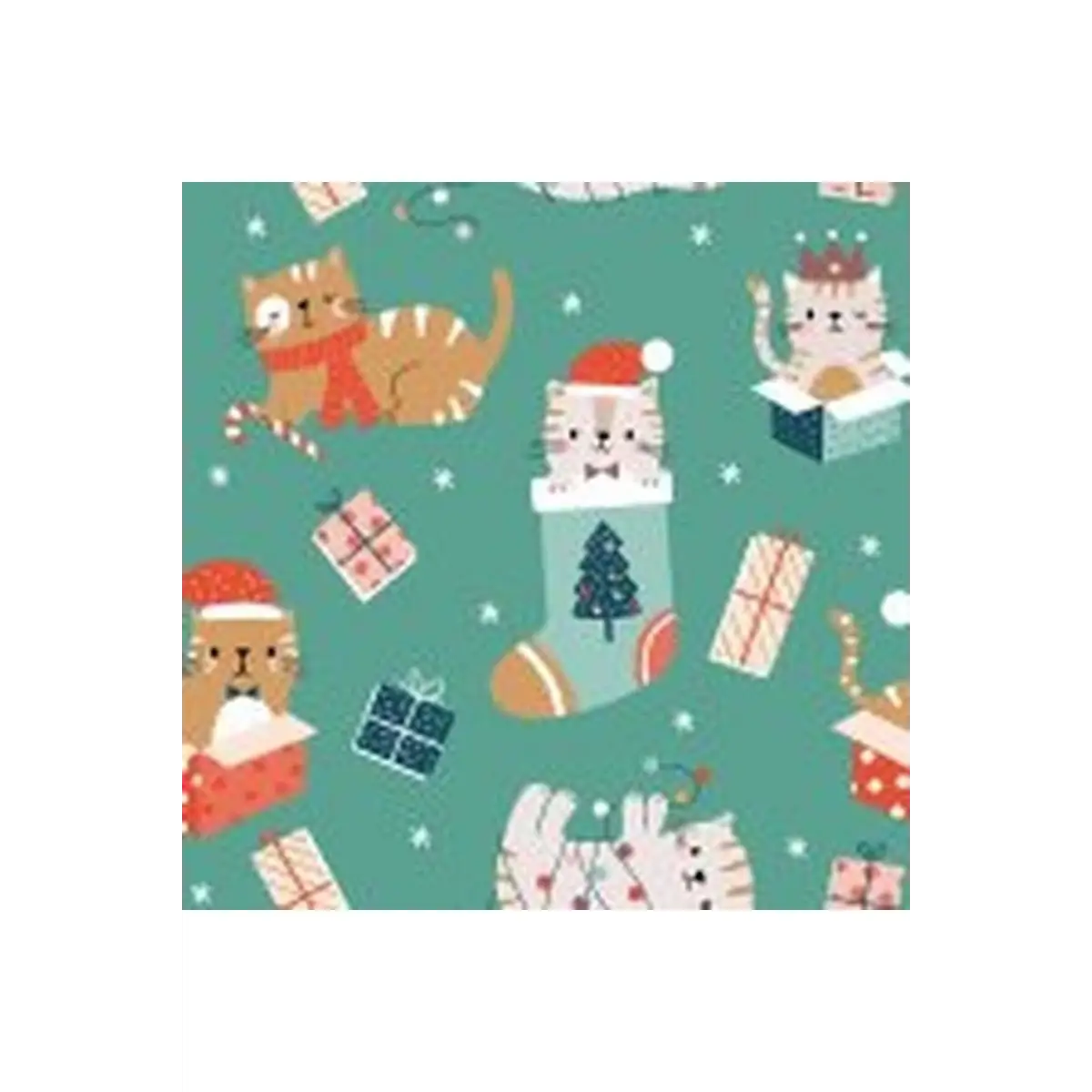 Animal Crackers Christmas Cats Green ANCK 2134 Animal Crackers Christmas Cats Green ANCK 2134