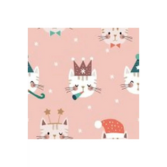 Animal Crackers Christmas Cats Pink - ANCK 2133 Animal Crackers Christmas Cats Pink - ANCK 2133