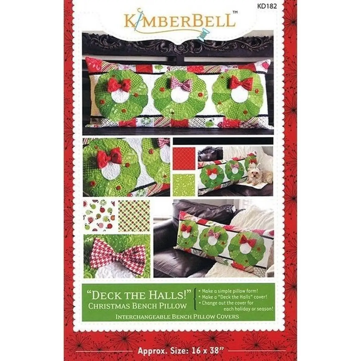 Deck The Halls Bench Pillow Deck The Halls Bench Pillow