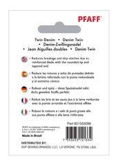 PFAFF® Twin Denim Needle 4mm Size 100/16 1-Pack PFAFF® Twin Denim Needle 4mm Size 100/16 1-Pack
