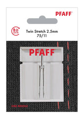 PFAFF® Twin Stretch Needle 2.5mm Size 75/11 1-Pack PFAFF® Twin Stretch Needle 2.5mm Size 75/11 1-Pack