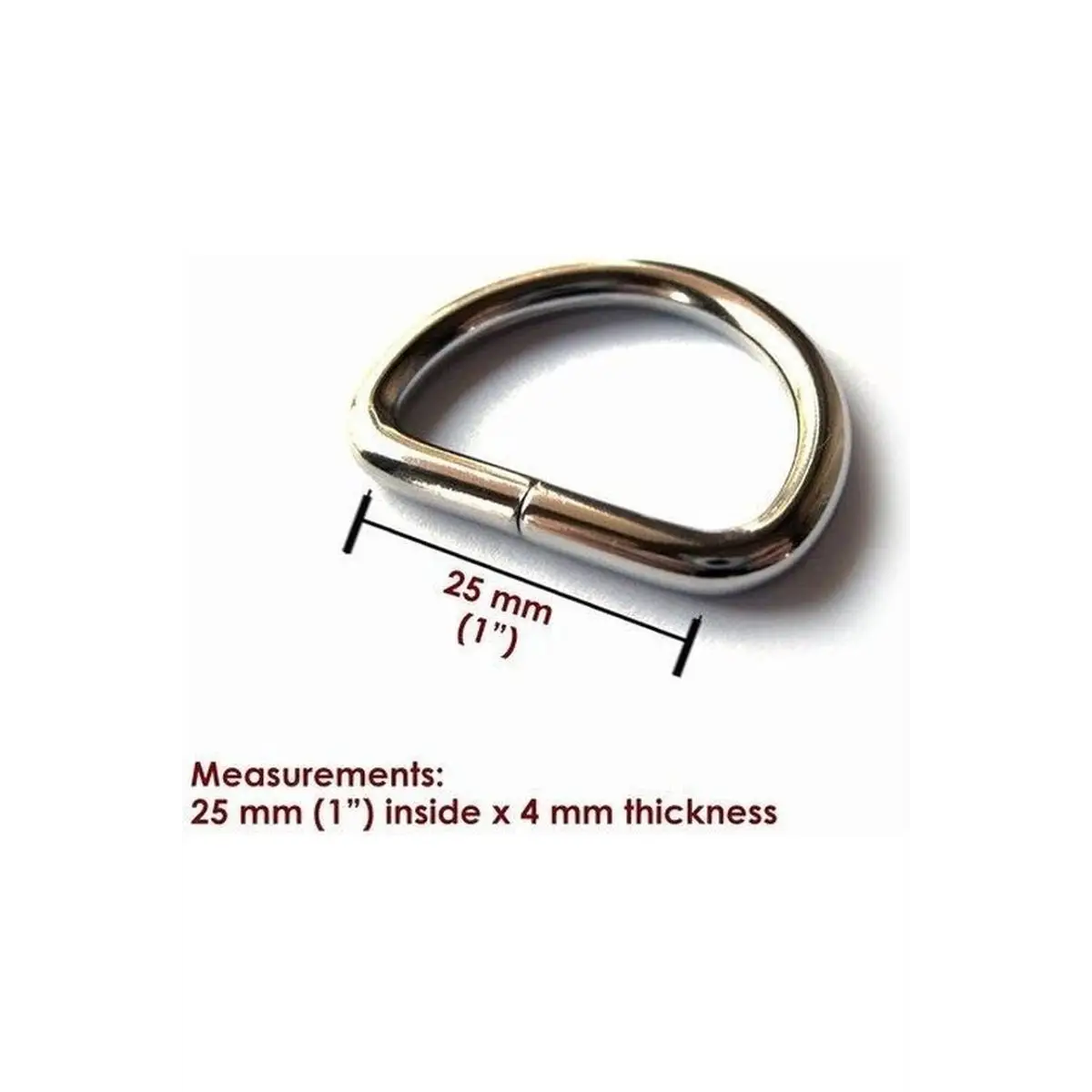 D-Rings 4 Pack 1" 25mm D-Rings 4 Pack 1" 25mm