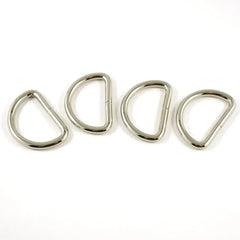 Emmaline D-Rings (4 Pack) 1’’ (25mm) - Nickel - D-Rings Emmaline D-Rings (4 Pack) 1’’ (25mm) - Nickel - D-Rings