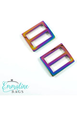 Flat Strap Sliders 2 Pack - 1" 25mm , Emmaline Bgas Flat Strap Sliders 2 Pack - 1" 25mm , Emmaline Bgas