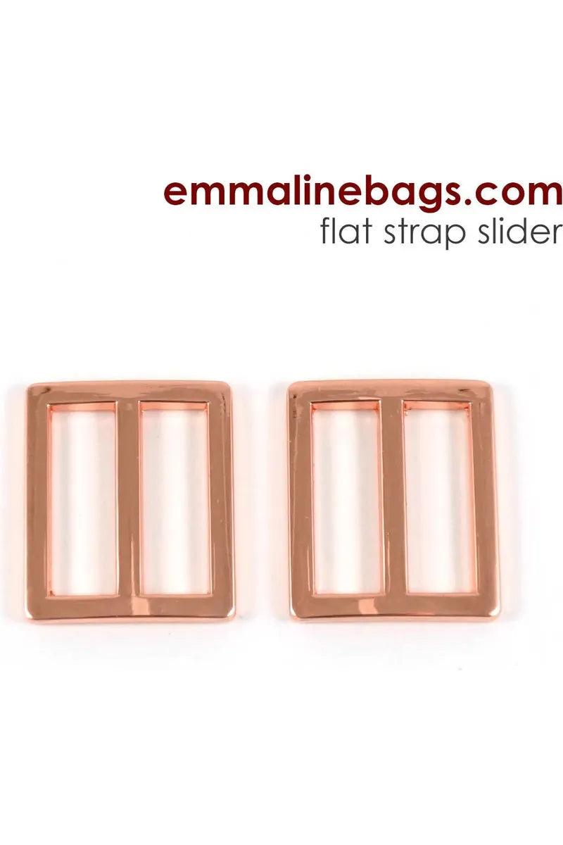 Flat Strap Sliders 2 Pack - 1" 25mm , Emmaline Bgas Flat Strap Sliders 2 Pack - 1" 25mm , Emmaline Bgas