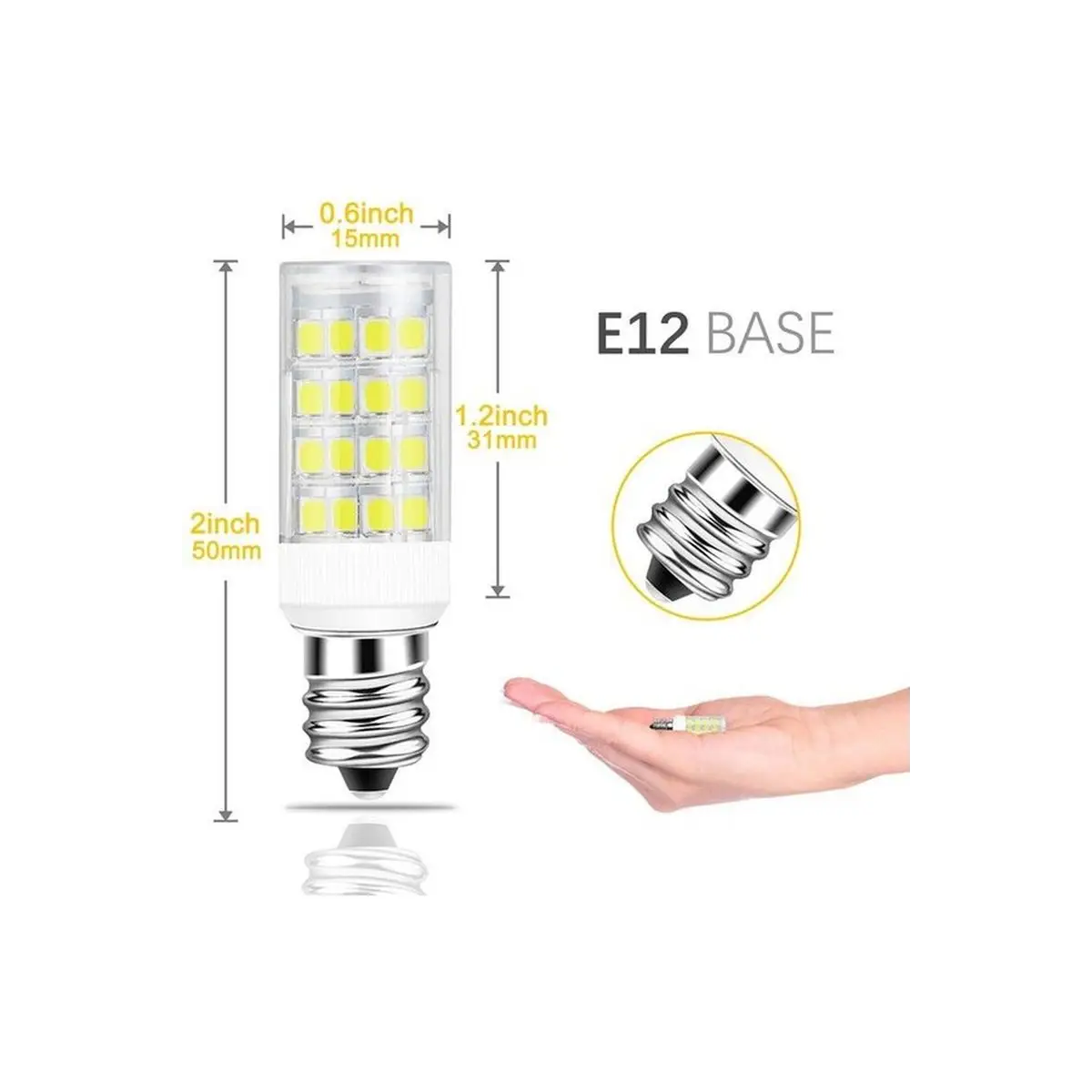 LED Light Bulb E12 4W Daylight White 6000K LED Light Bulb E12 4W Daylight White 6000K