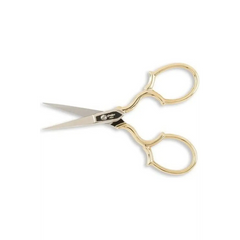 Gingher Gold-Handled Epaulette Embroidery Scissors - 3 1/2" Gingher Gold-Handled Epaulette Embroidery Scissors - 3 1/2"
