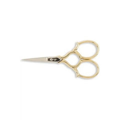 Gingher Gold-Handled Epaulette Embroidery Scissors - 3 1/2" Gingher Gold-Handled Epaulette Embroidery Scissors - 3 1/2"