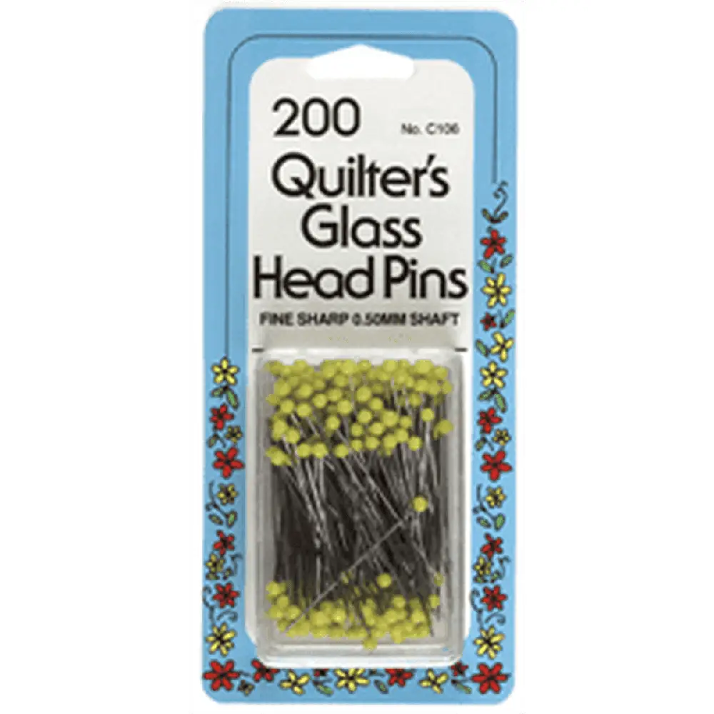 Glass Head Pins 1 3/8" Glass Head Pins 1 3/8"