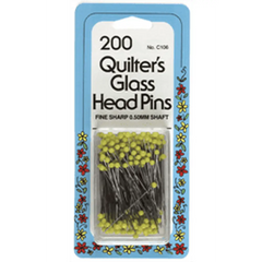 Glass Head Pins 1 3/8" Glass Head Pins 1 3/8"