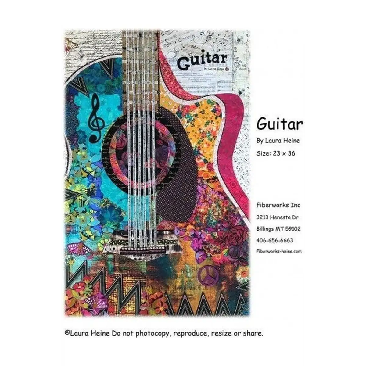 Guitar Collage Pattern Guitar Collage Pattern