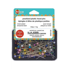 HEIRLOOM Extra Long Pearlized Plastic Head Pins - Assorted Colours - 41mm 15?8? HEIRLOOM Extra Long Pearlized Plastic Head Pins - Assorted Colours - 41mm 15?8?