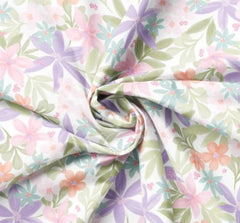 Daisy&Lilly-Lillies,White (Sold By 1/2 Meter) Daisy&Lilly-Lillies,White (Sold By 1/2 Meter)
