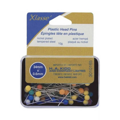 KLASSE´ Plastic Head Pins Assorted Color 90pcs - 34mm 13?8? KLASSE´ Plastic Head Pins Assorted Color 90pcs - 34mm 13?8?