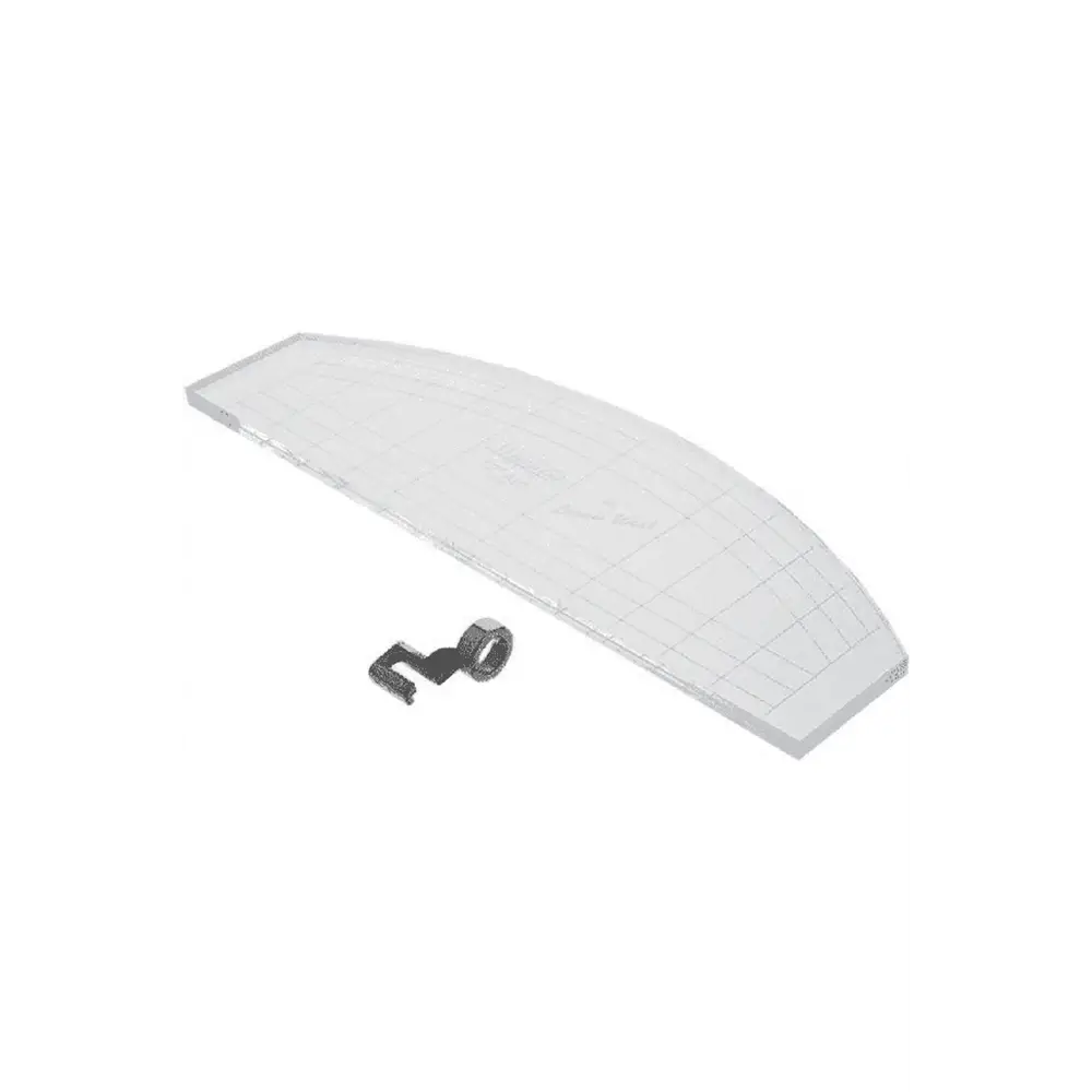 Low Shank Ruler Foot w/ 3mm Arc Template Low Shank Ruler Foot w/ 3mm Arc Template