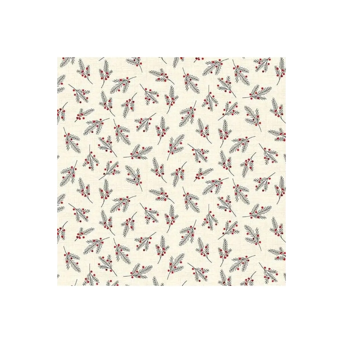 Makower Fabrics, Scandi 2019 Collection - Red Pine Needles Makower Fabrics, Scandi 2019 Collection - Red Pine Needles