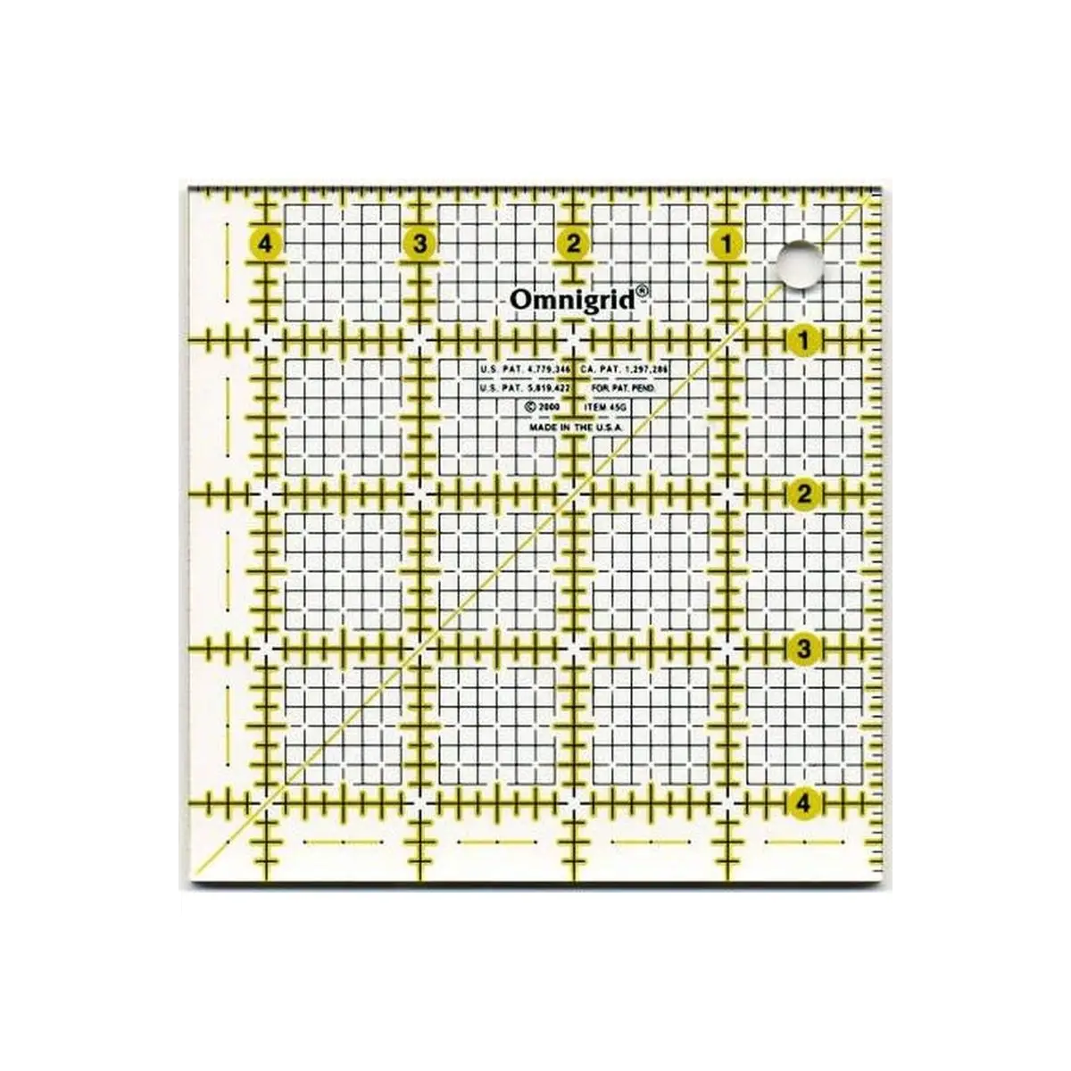 Omnigrid Ruler 4 1/2in Square All-Over Grid Omnigrid Ruler 4 1/2in Square All-Over Grid
