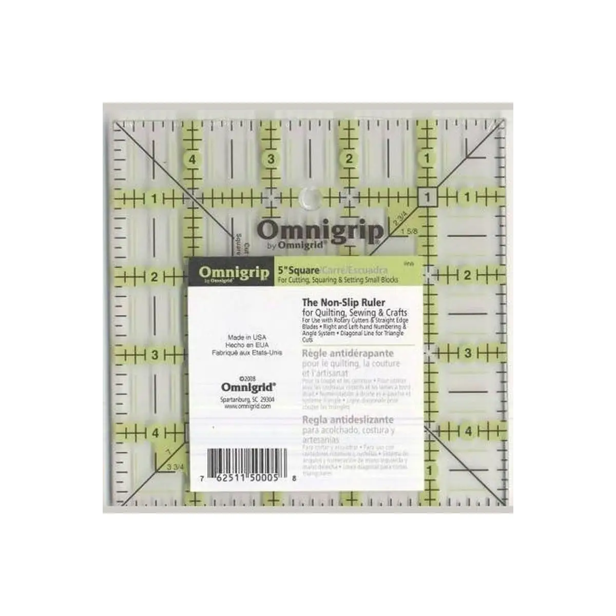 Omnigrid 5" Square No-Slip Ruler Omnigrid 5" Square No-Slip Ruler