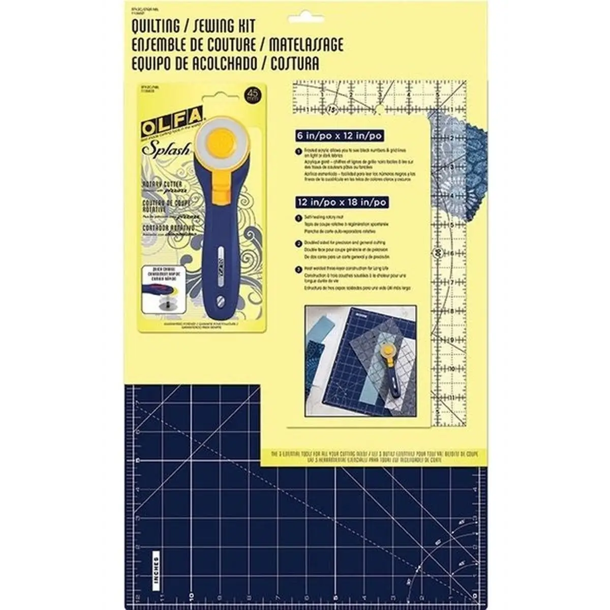 Quilt/Sew Kit Ruler Cutter Mat Quilt/Sew Kit Ruler Cutter Mat