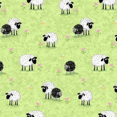 Sheep Meadow, The World of Susybee (Sold By 1/2 Meter) Sheep Meadow, The World of Susybee (Sold By 1/2 Meter)