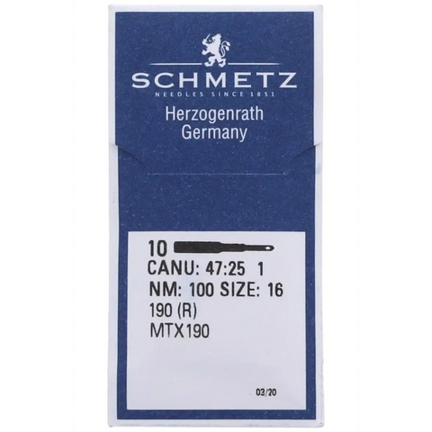 Schmetz 190 R MTx190 Industrial Needles - 10/Pkg Schmetz 190 R MTx190 Industrial Needles - 10/Pkg
