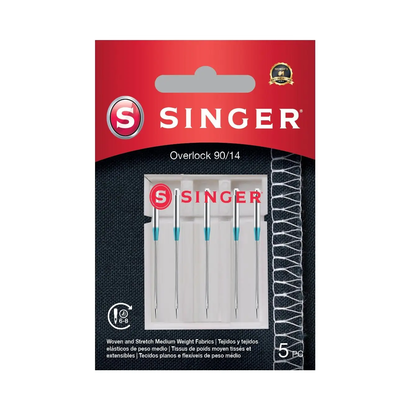 Singer Serger/Overlock Needles 90/14-5/PKG - Overlock Needles Singer Serger/Overlock Needles 90/14-5/PKG - Overlock Needles