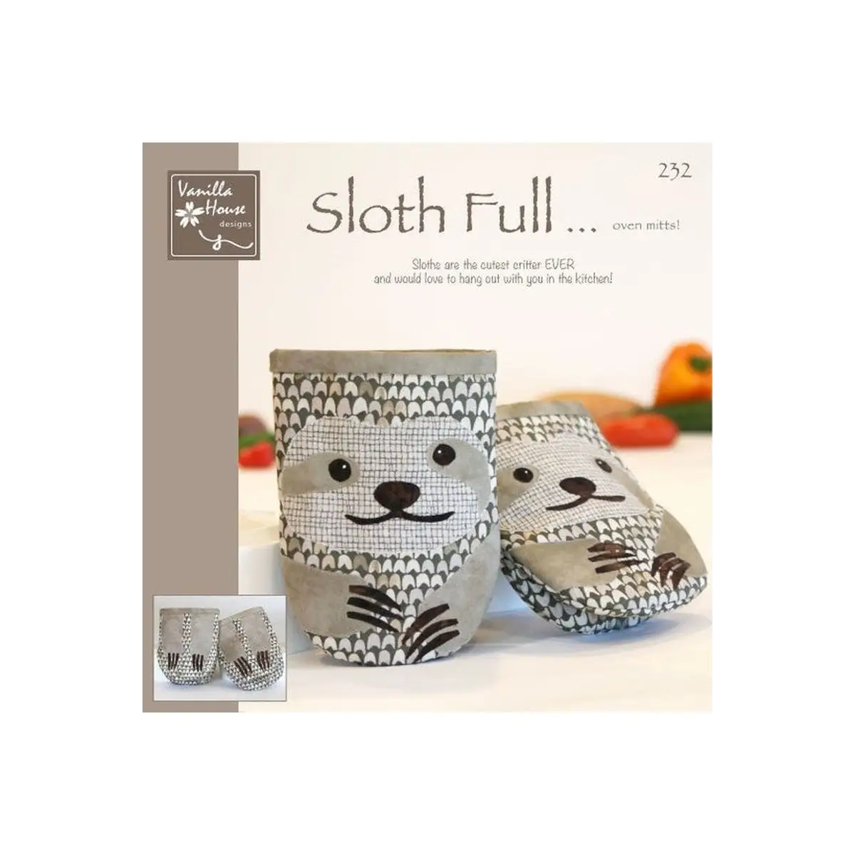 Sloth Full Oven Mitts Pattern Sloth Full Oven Mitts Pattern