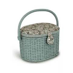 Small Oval Woven Sewing Basket 9 1/2" x 7 1/2" x 6 1/2" Small Oval Woven Sewing Basket 9 1/2" x 7 1/2" x 6 1/2"