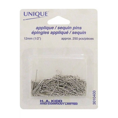 UNIQUE 1/2" Sequin Pins Silver 250pcs - 12mm UNIQUE 1/2" Sequin Pins Silver 250pcs - 12mm