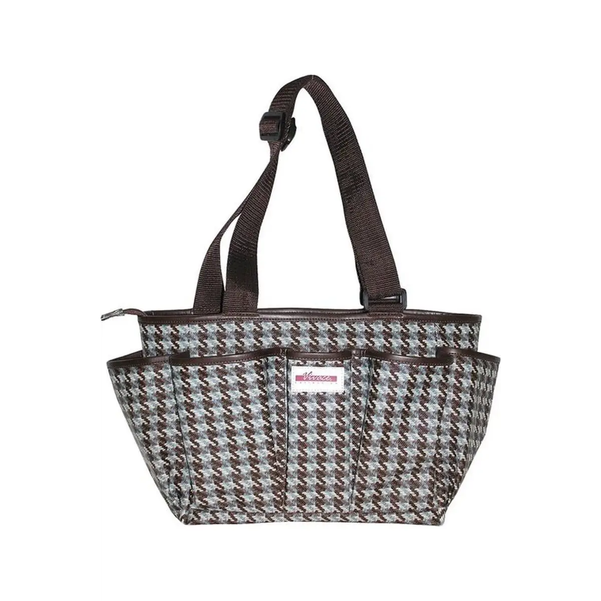 VIVACE Accessories Bag - Houndstooth PVC - 27 x 21 x 15cm 10 1/2" x 8 1/4" x 6" VIVACE Accessories Bag - Houndstooth PVC - 27 x 21 x 15cm 10 1/2" x 8 1/4" x 6"