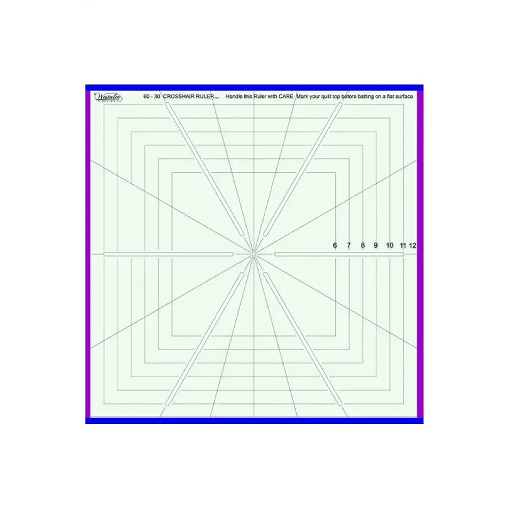 Westalee 6 Point Crosshair Square Deluxe 12.5" With Block Lines #WA-CHS12.5 Westalee 6 Point Crosshair Square Deluxe 12.5" With Block Lines #WA-CHS12.5