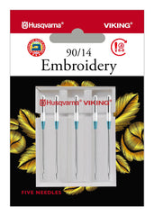 HUSQVARNA® VIKING® Embroidery Needles Size 90/14 5-Pack HUSQVARNA® VIKING® Embroidery Needles Size 90/14 5-Pack