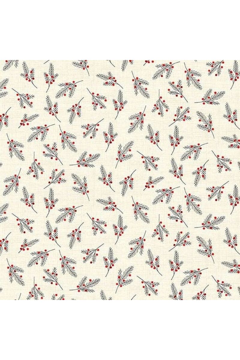 Makower Fabrics, Scandi 2019 Collection - Red Pine Needles Makower Fabrics, Scandi 2019 Collection - Red Pine Needles