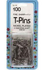 T-pins sz20 1-1/4in 100/pk T-pins sz20 1-1/4in 100/pk