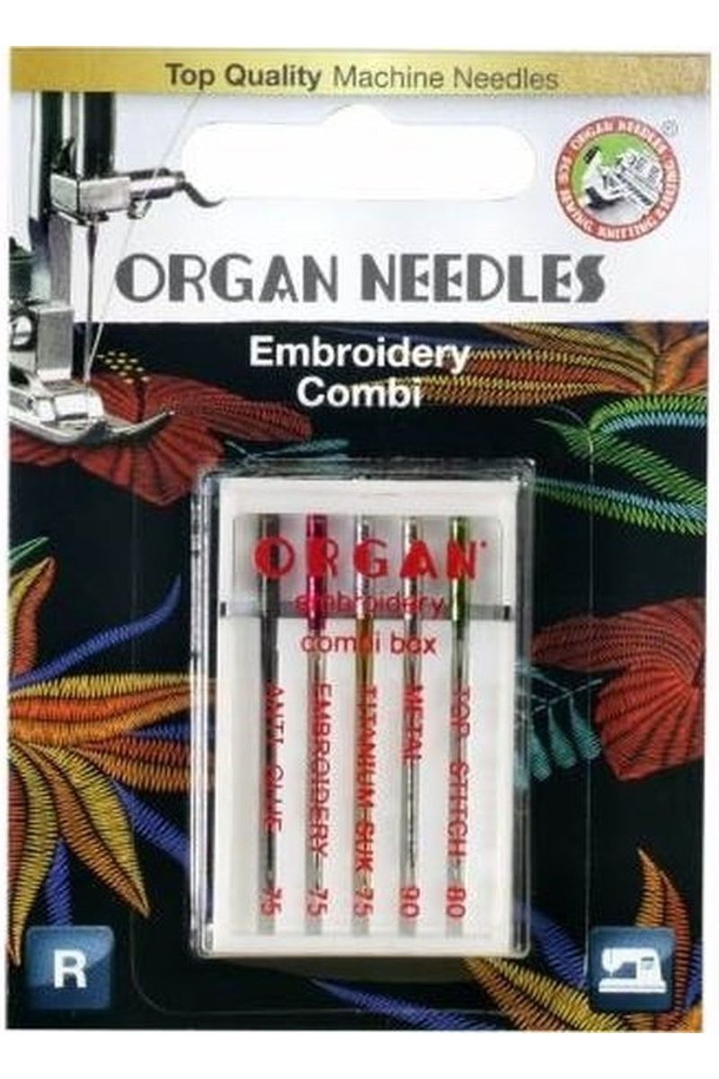 Needles Organ Embroidery Assorted Sizes 5pk Needles Organ Embroidery Assorted Sizes 5pk