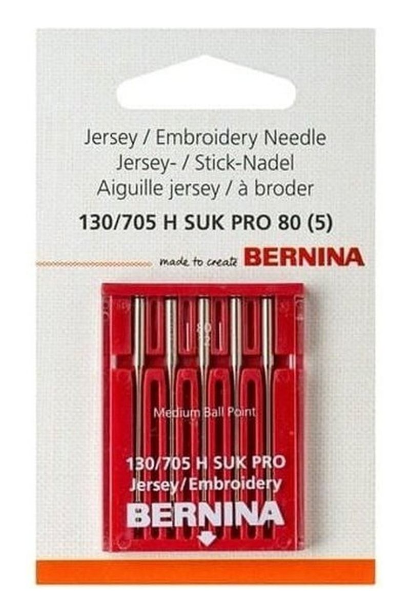 Bernina Jersey/Embroidery Needles 130/705 H SUK PRO - 5/PKG Bernina Jersey/Embroidery Needles 130/705 H SUK PRO - 5/PKG