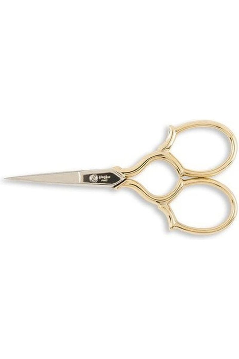 Gingher Gold-Handled Epaulette Embroidery Scissors - 3 1/2" Gingher Gold-Handled Epaulette Embroidery Scissors - 3 1/2"