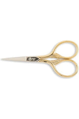 Gingher Gold-Handled Lion's Tail Embroidery Scissors - 3 1/2" Gingher Gold-Handled Lion's Tail Embroidery Scissors - 3 1/2"